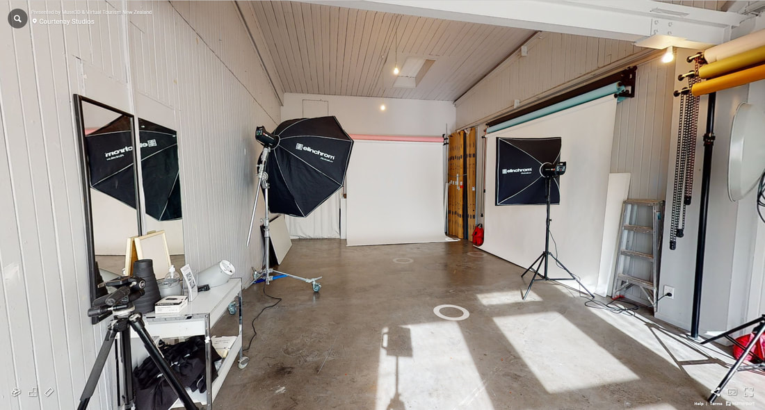 3-D scan of Courtenay Studios room, Matterport scan courtesy Muse 3D